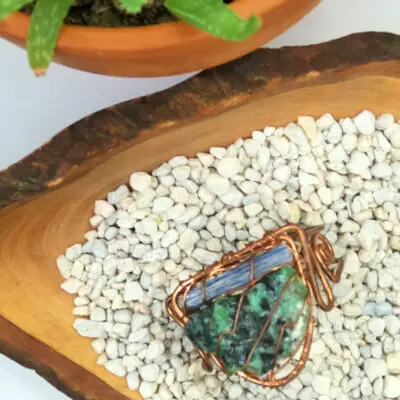 Copper Chrysocolla / Kyanite Bracelet