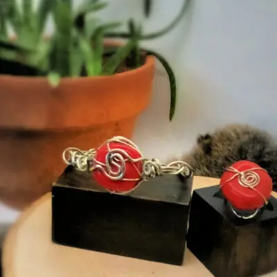 Nickel Red Coral Set