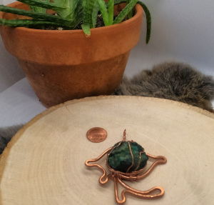 chrysocolla stone pendant