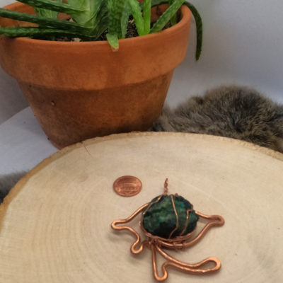 chrysocolla stone pendant