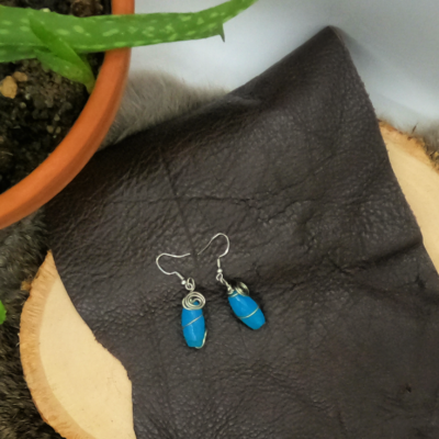 blue quartz earrings