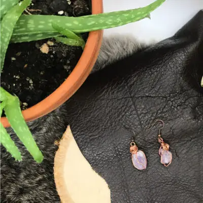 Raw amethyst Earrings