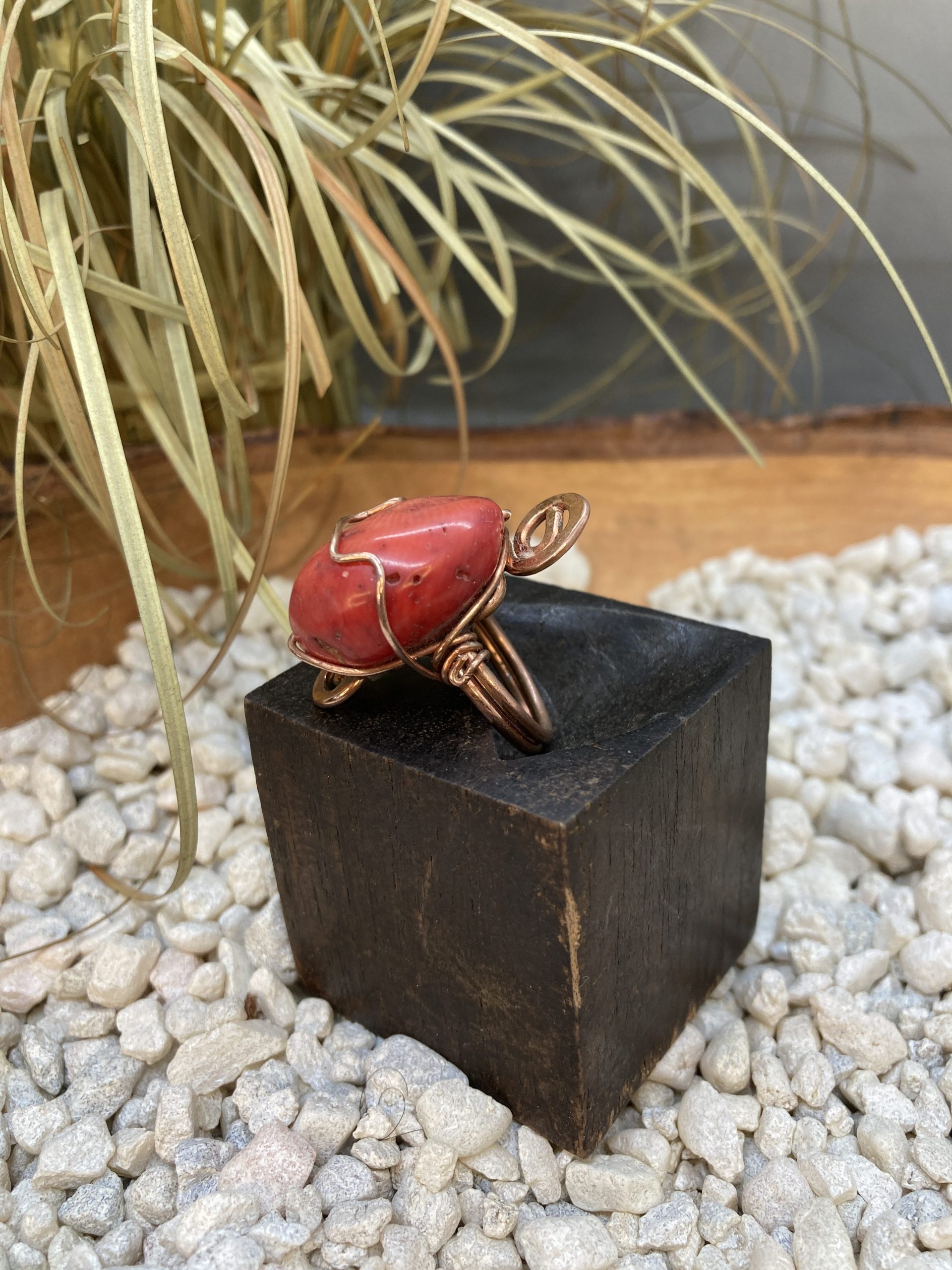 Enticing square carnelian silver ring