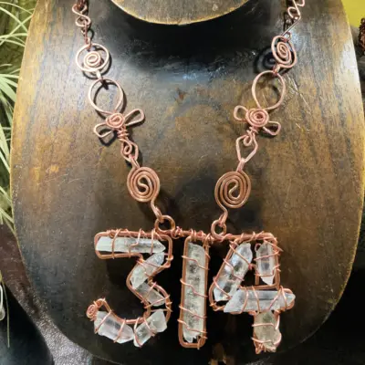 Copper 314 Quartz Necklace