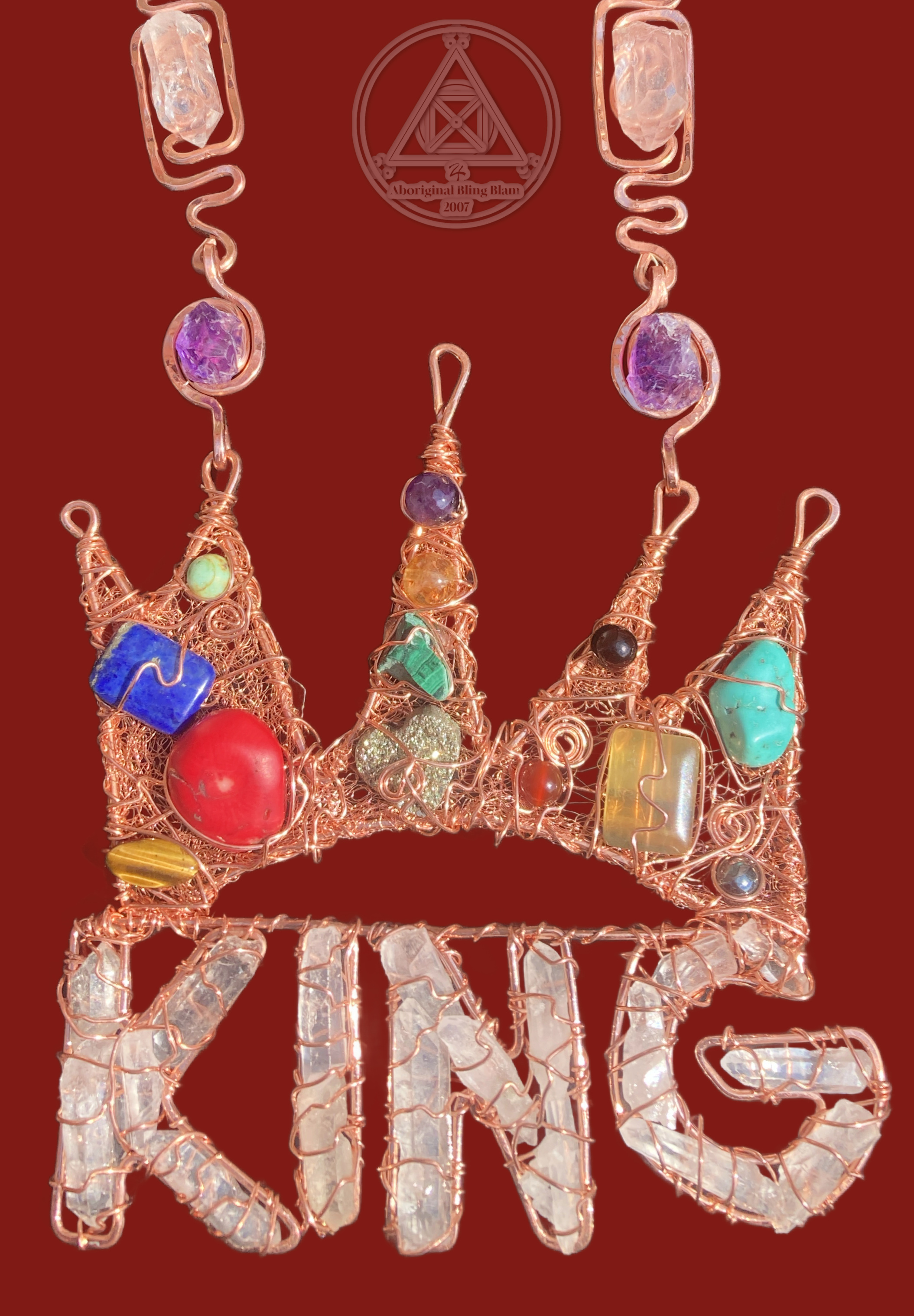 Deluxe Custom King Necklace featuring 36 stones.