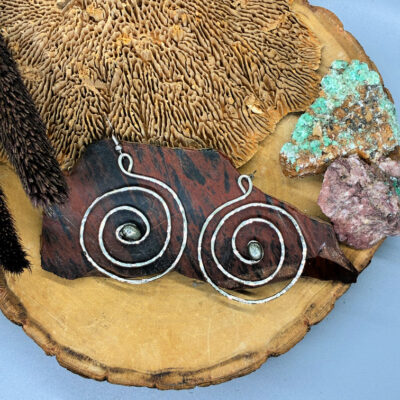 Earrings Pyrite
